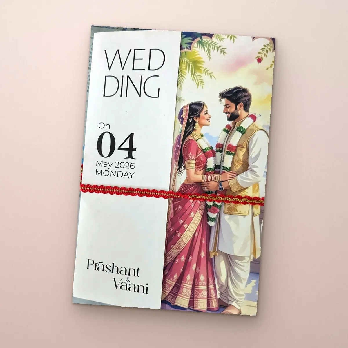 A wedding card printed at Panchsheel Graphics